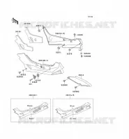 SIDE COVERS   CHAIN COVER voor Kawasaki ZZR500 1991