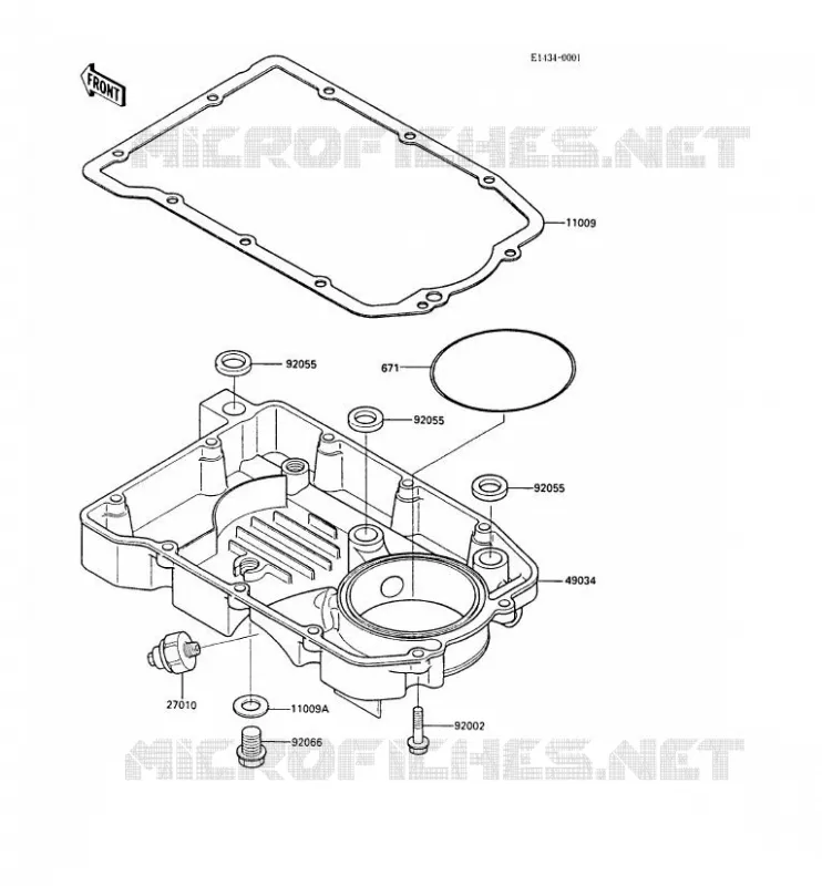 OIL PAN Kawasaki MOTOS 600 1987 GPZ600R  ZX600-A3