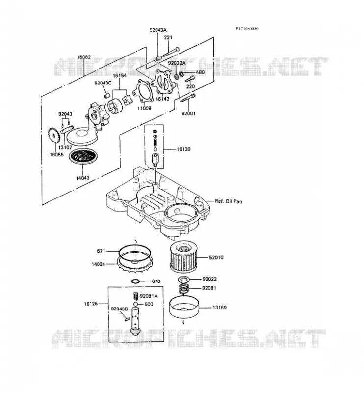 OIL PUMP Kawasaki MOTOS 600 1987 GPZ600R  ZX600-A3