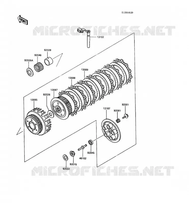 CLUTCH Kawasaki MOTOS 600 1989 GPZ600R  ZX600-A5
