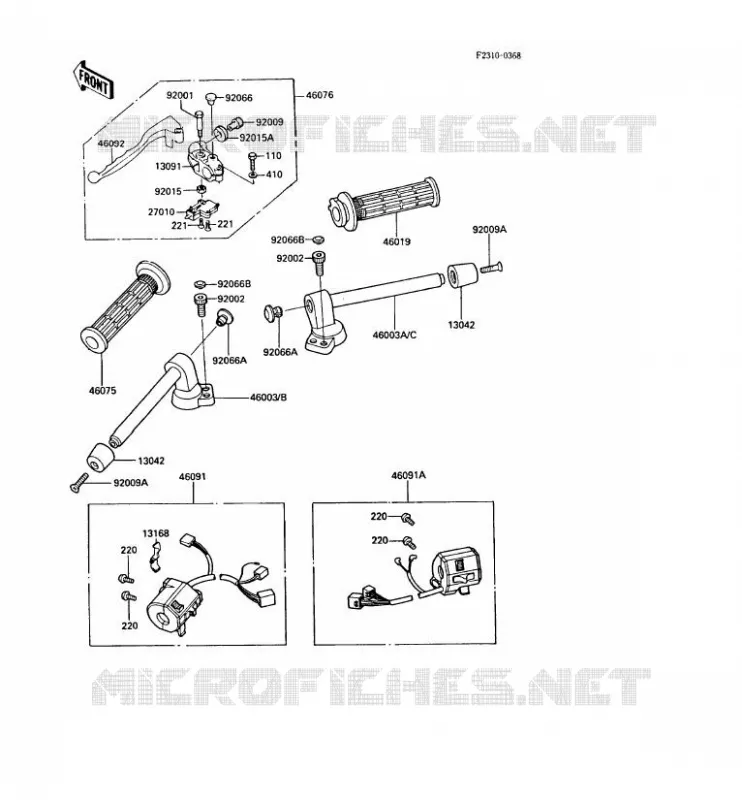 HANDLEBAR Kawasaki MOTOS 600 1989 GPZ600R  ZX600-A5