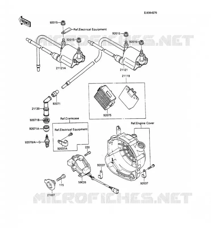 IGNITION SYSTEM Kawasaki MOTOS 600 1988 GPX600R  ZX600-C1