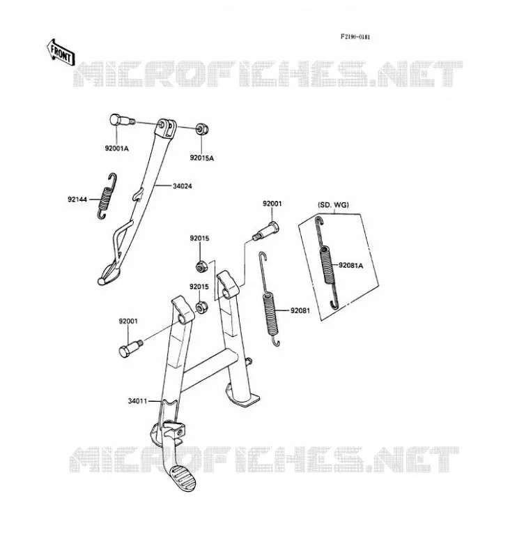 STAND Kawasaki MOTOS 600 1988 GPX600R  ZX600-C1
