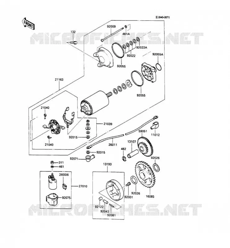 STARTER MOTOR Kawasaki MOTOS 600 1988 GPX600R  ZX600-C1