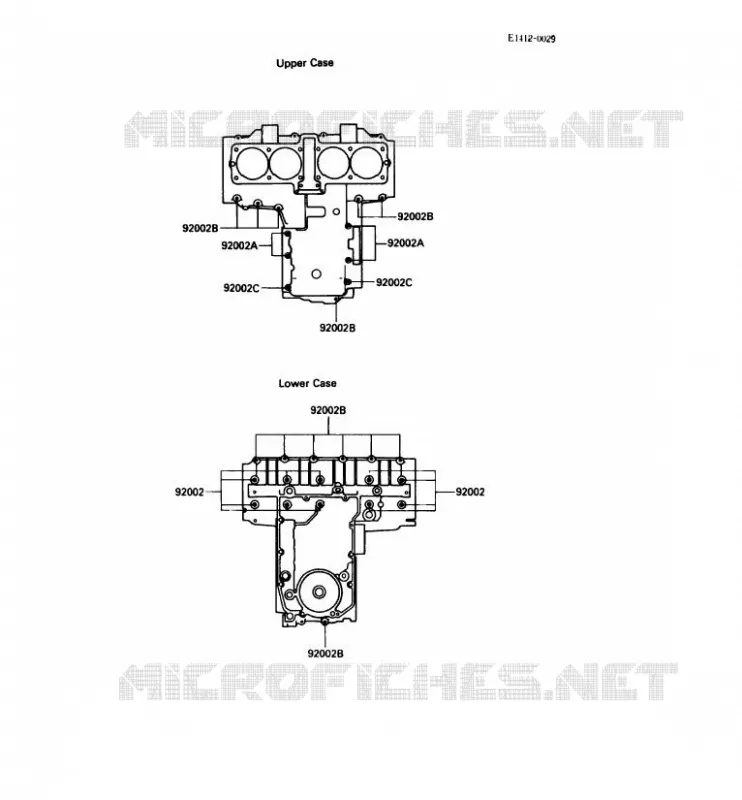 CRANKCASE BOLT Kawasaki MOTOS 600 1989 GPX600R  ZX600-C2