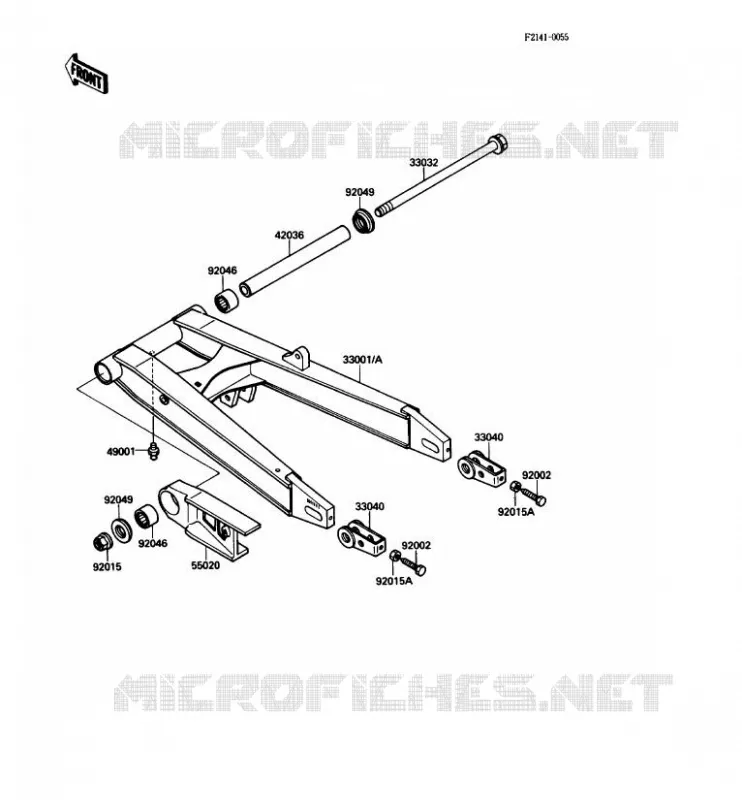 SWINGARM Kawasaki MOTOS 600 1989 GPX600R  ZX600-C2