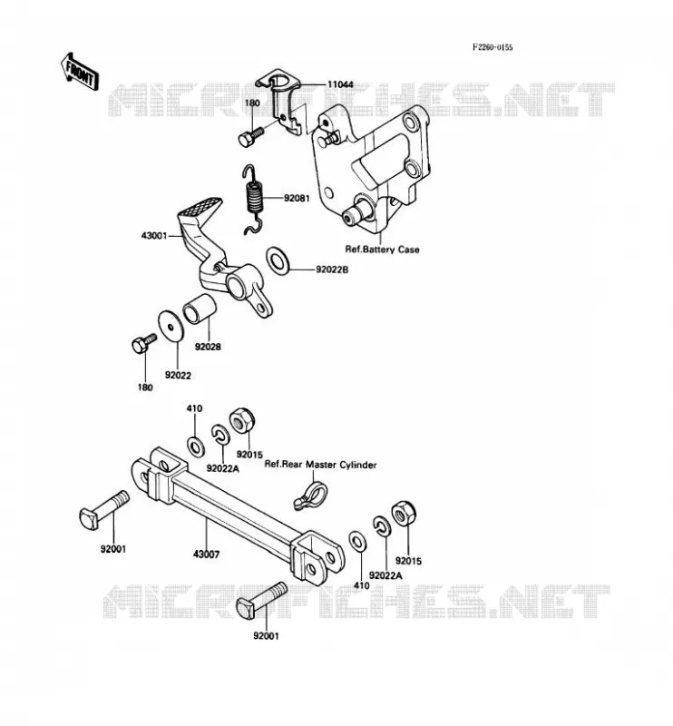 BRAKE PEDAL - TORK LINK Kawasaki MOTOS 600 1989 GPX600R  ZX600-C2