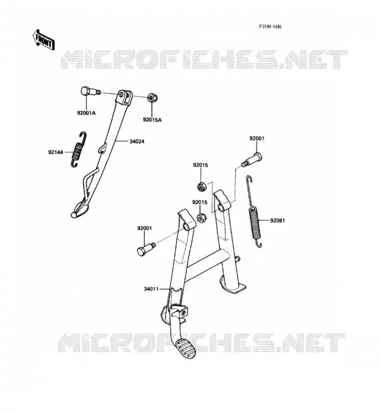 STAND Kawasaki MOTOS 600 1989 GPX600R  ZX600-C2