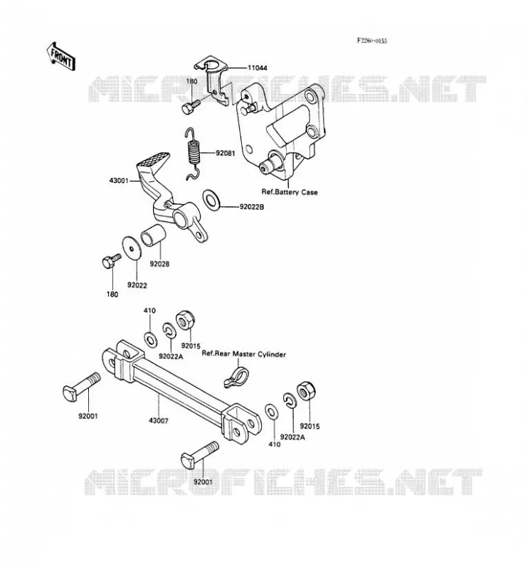 BRAKE PEDAL Kawasaki MOTOS 600 1989 GPX600R  ZX600-C2