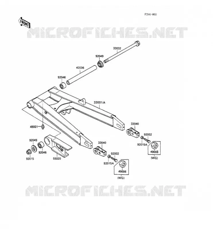 SWINGARM Kawasaki MOTOS 600 1989 GPX600R  ZX600-C2