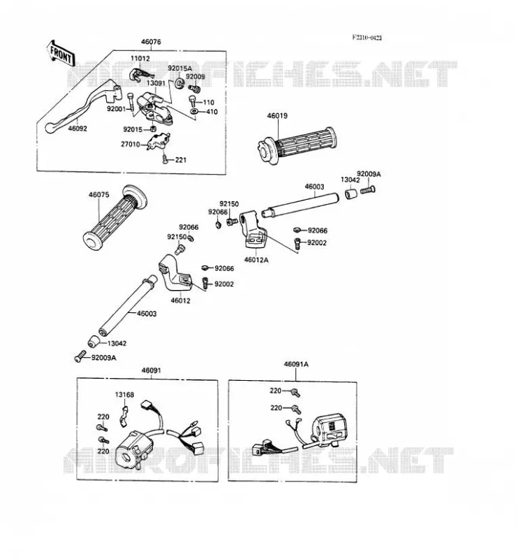 HANDLEBAR Kawasaki MOTOS 600 1990 GPX600R  ZX600-C3