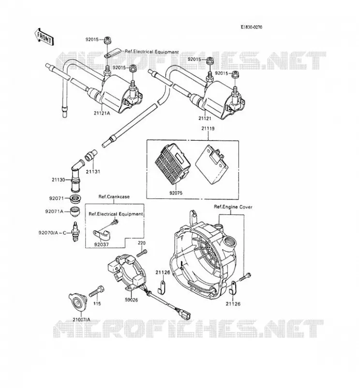 IGNITION SYSTEM Kawasaki MOTOS 600 1991 GPX600R  ZX600-C4