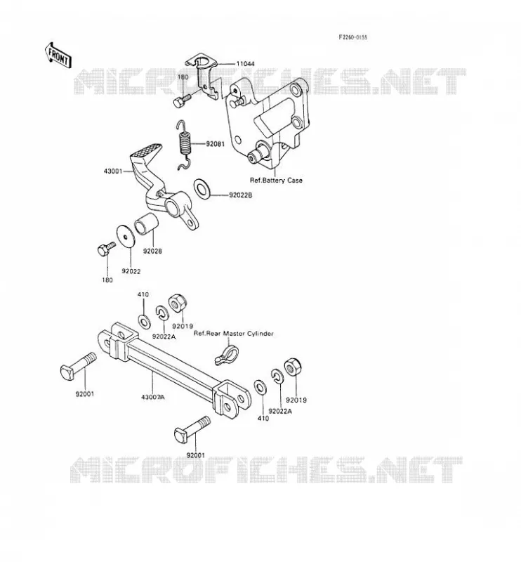 BRAKE PEDAL - TORK LINK Kawasaki MOTOS 600 1992 GPX600R  ZX600-C5