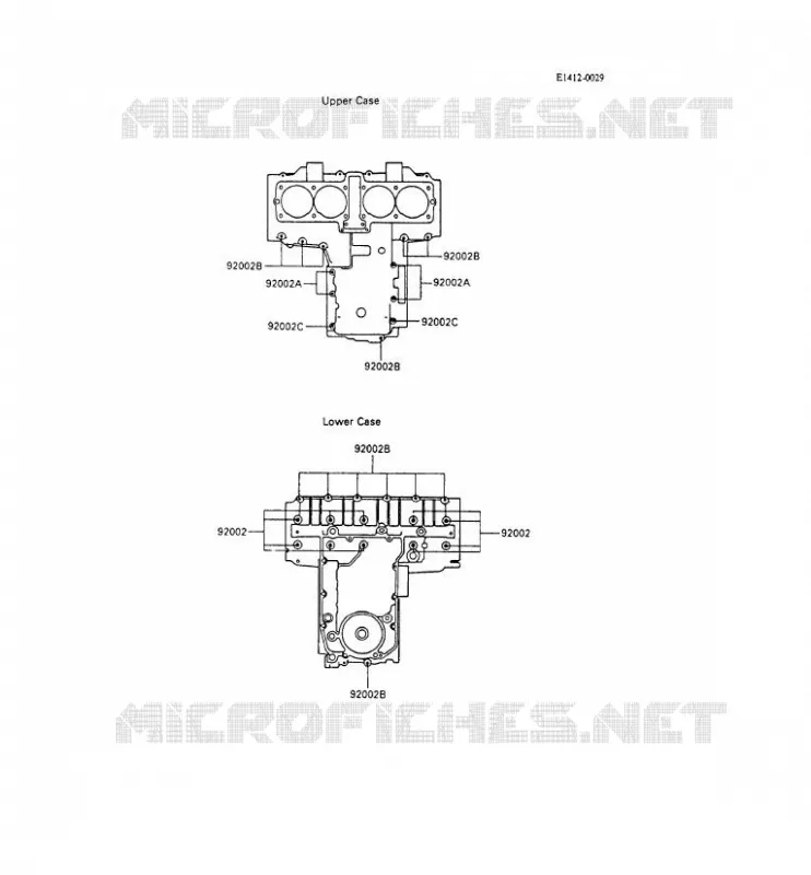 CRANKCASE BOLT Kawasaki MOTOS 600 1992 GPX600R  ZX600-C5