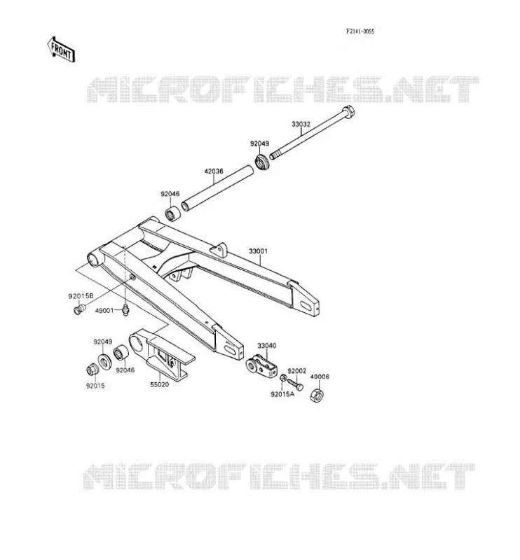 SWINGARM Kawasaki MOTOS 600 1992 GPX600R  ZX600-C5