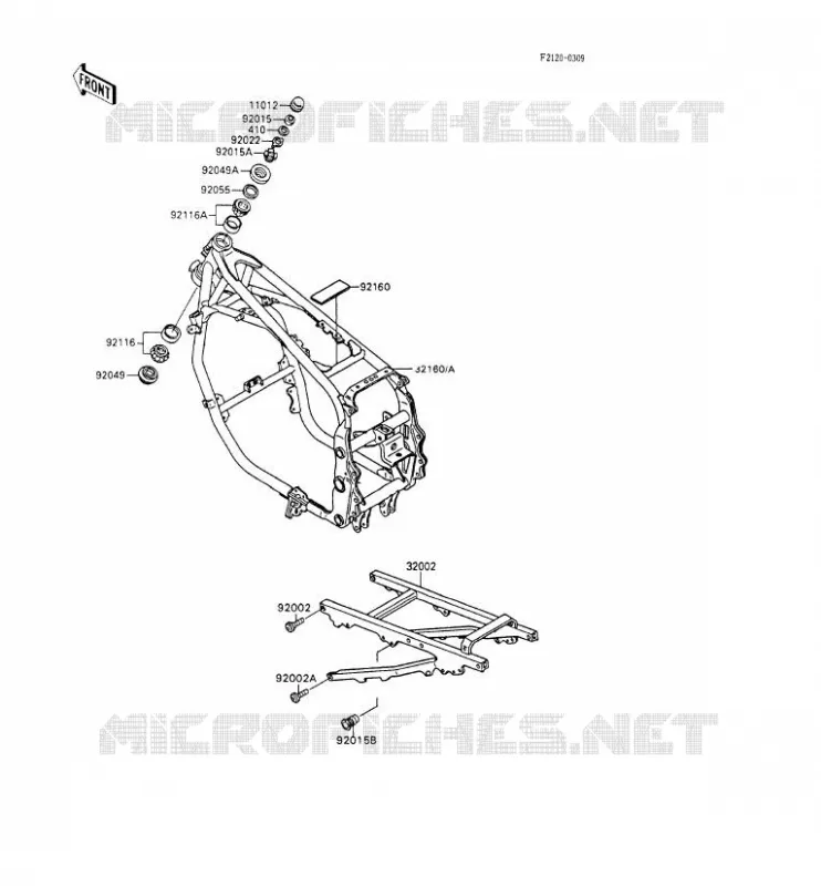 CHASSIS Kawasaki MOTOS 600 1994 GPX600R  ZX600-C7