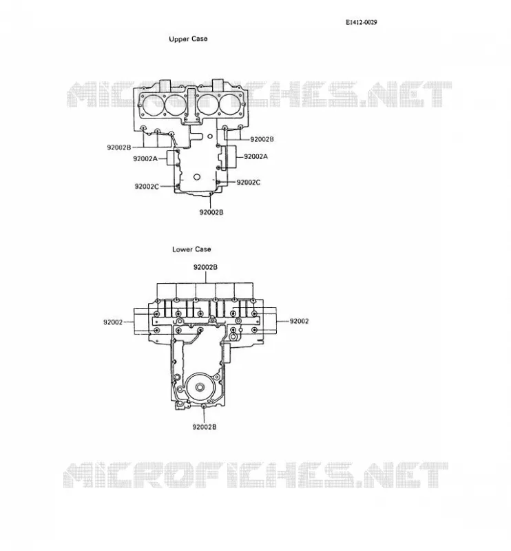 CRANKCASE BOLT Kawasaki MOTOS 600 1994 GPX600R  ZX600-C7