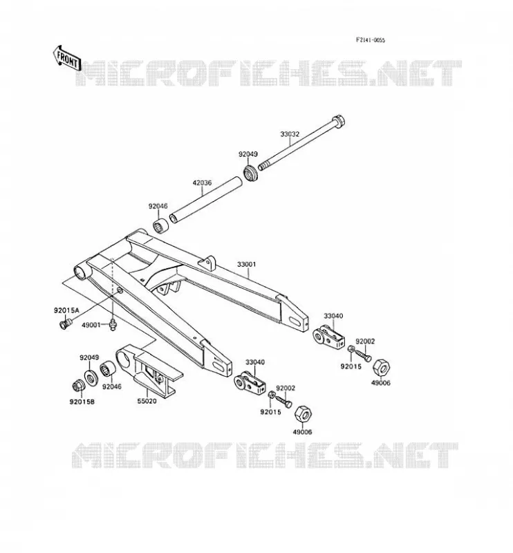 SWINGARM Kawasaki MOTOS 600 1995 GPX600R  ZX600-C8