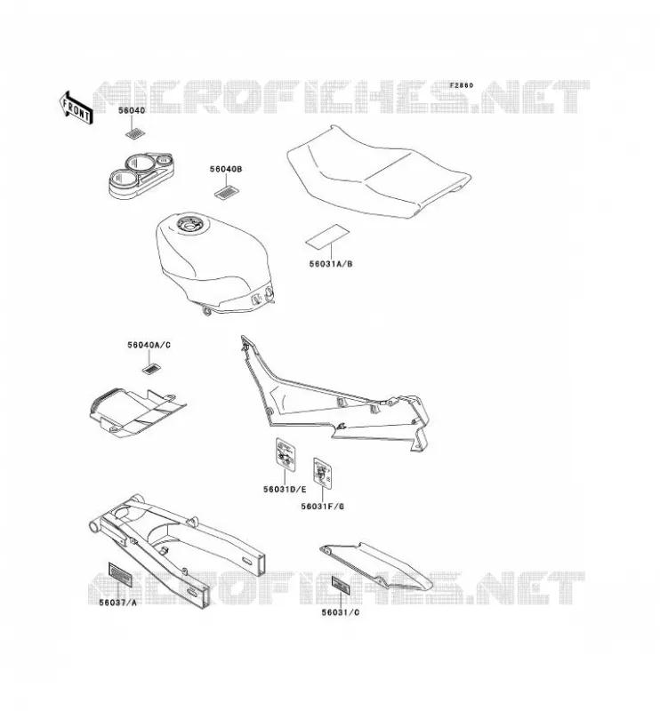 LABELS Kawasaki MOTOS 600 1990 ZZR600  ZX600-D1