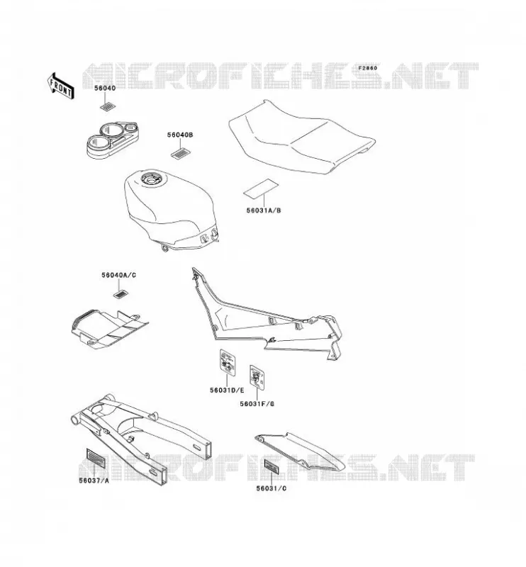 LABELS Kawasaki MOTOS 600 1990 ZZR600  ZX600-D1