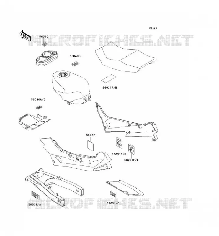 LABELS Kawasaki MOTOS 600 1993 ZZR600  ZX600-D4