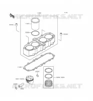 CYLINDER   PISTON  voor Kawasaki ZZR600 1993