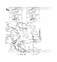 LOWER COWLING voor Kawasaki ZZR600 1993