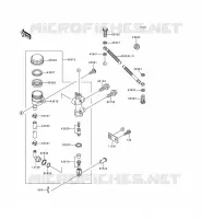 REAR MASTER CYLINDER voor Kawasaki ZZR600 1993