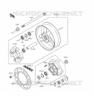 REAR WHEEL   CHAIN voor Kawasaki ZZR600 1993