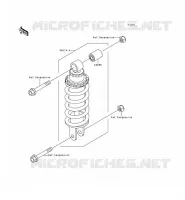 SUSPENSION   SHOCK ABSORBER voor Kawasaki ZZR600 1993