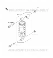 SUSPENSION   SHOCK ABSORBER voor Kawasaki ZZR600 1993
