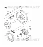 REAR WHEEL   CHAIN voor Kawasaki ZZR600 1993