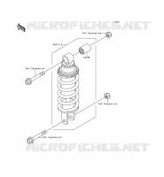 SUSPENSION   SHOCK ABSORBER voor Kawasaki ZZR600 1993