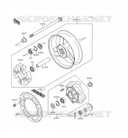 REAR WHEEL   CHAIN voor Kawasaki ZZR600 1993