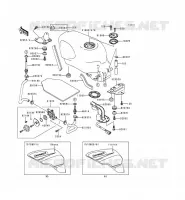 FUEL TANK voor Kawasaki ZZR600 1993