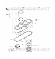 CYLINDER   PISTON  voor Kawasaki ZZR600 1993