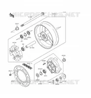 REAR WHEEL   CHAIN voor Kawasaki ZZR600 1993