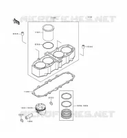 CYLINDER   PISTON  voor Kawasaki ZZR600 1993