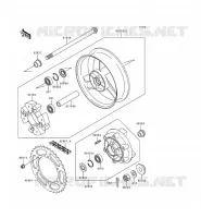 REAR WHEEL   CHAIN voor Kawasaki ZZR600 1993