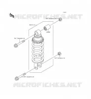 SUSPENSION   SHOCK ABSORBER voor Kawasaki ZZR600 1993