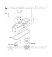 CYLINDER   PISTON  voor Kawasaki ZZR600 1993