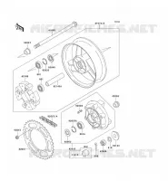 REAR HUB voor Kawasaki ZZR600 1993