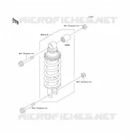 SUSPENSION   SHOCK ABSORBER voor Kawasaki ZZR600 1993