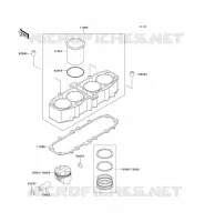 CYLINDER   PISTON  voor Kawasaki ZZR600 1993