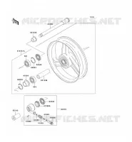 FRONT HUB voor Kawasaki ZZR600 1993