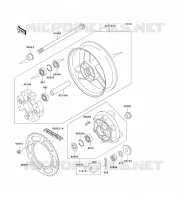 REAR HUB voor Kawasaki ZZR600 1993