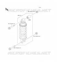 SUSPENSION   SHOCK ABSORBER voor Kawasaki ZZR600 1993