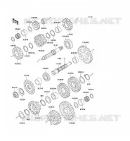 TRANSMISSION(ZX600 E1/E2/E3) voor Kawasaki ZZR600 1993
