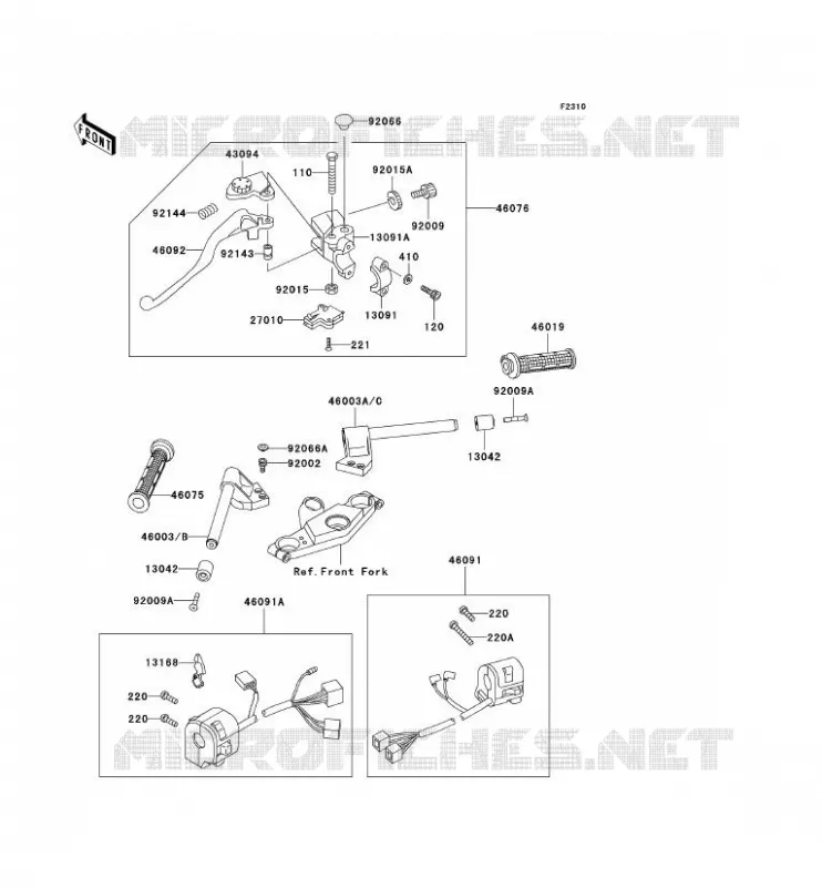 HANDLEBAR Kawasaki MOTOS 600 1993 ZZR600  ZX600-E1