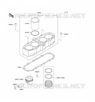 CYLINDER   PISTON  voor Kawasaki ZZR600 1993